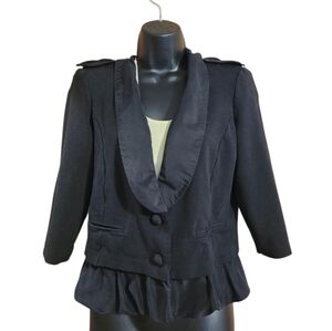 Y2K Vintage Juicy Couture Black Blazer Wool-Blend